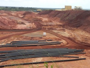 Central field at Base Titanium, Kwale, Kenya. 